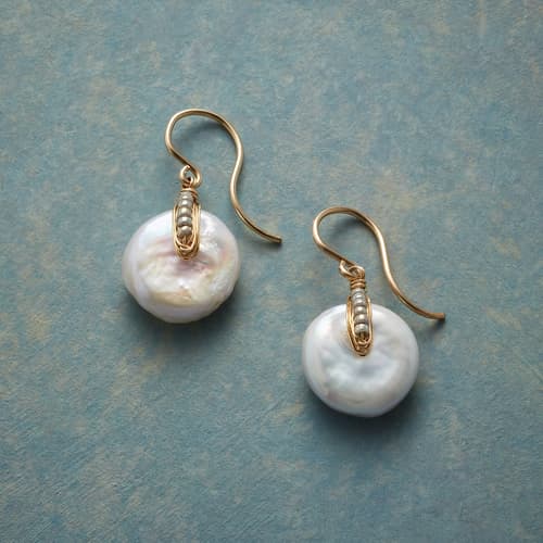 BUTTONED UP PEARL EARRINGS view 1