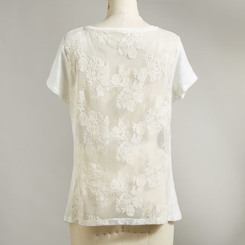 LINEN LOVES LACE TEE view 1