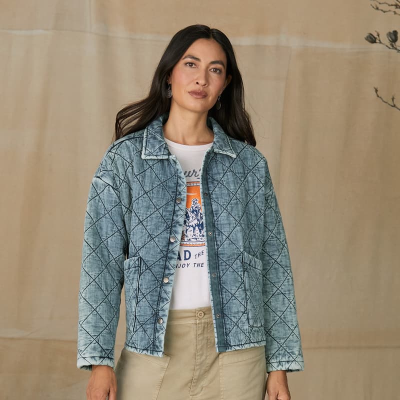 Claire Quilted Denim Jacket