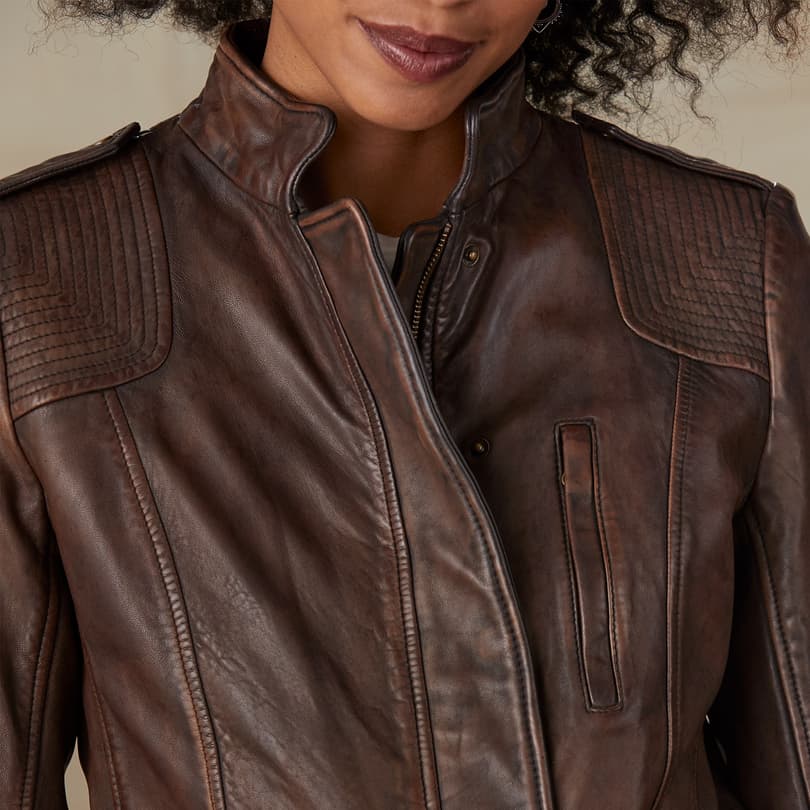 Angela Leather Jacket - Petites View 8