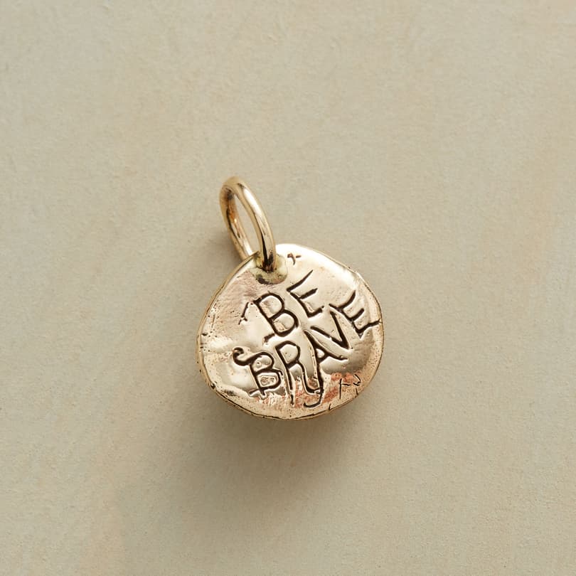 14KT GOLD COURAGE CHARM view 1