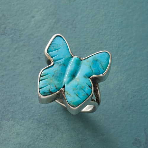 Carved Butterfly Ring View 1