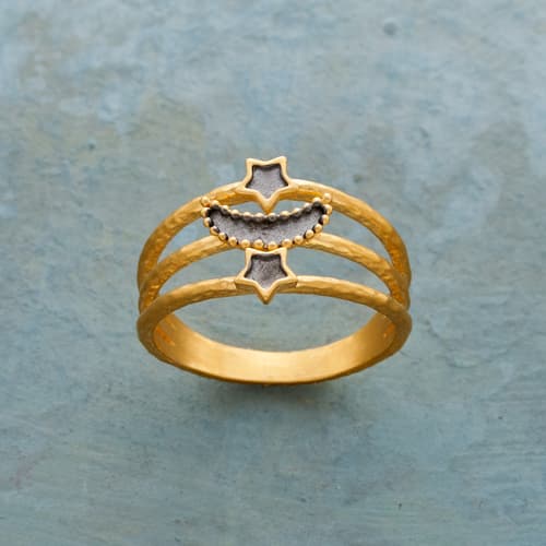 MOON AND STARS RING view 1
