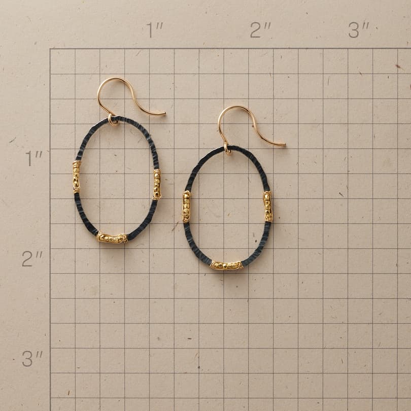 Black And Gold Earrings View 2
