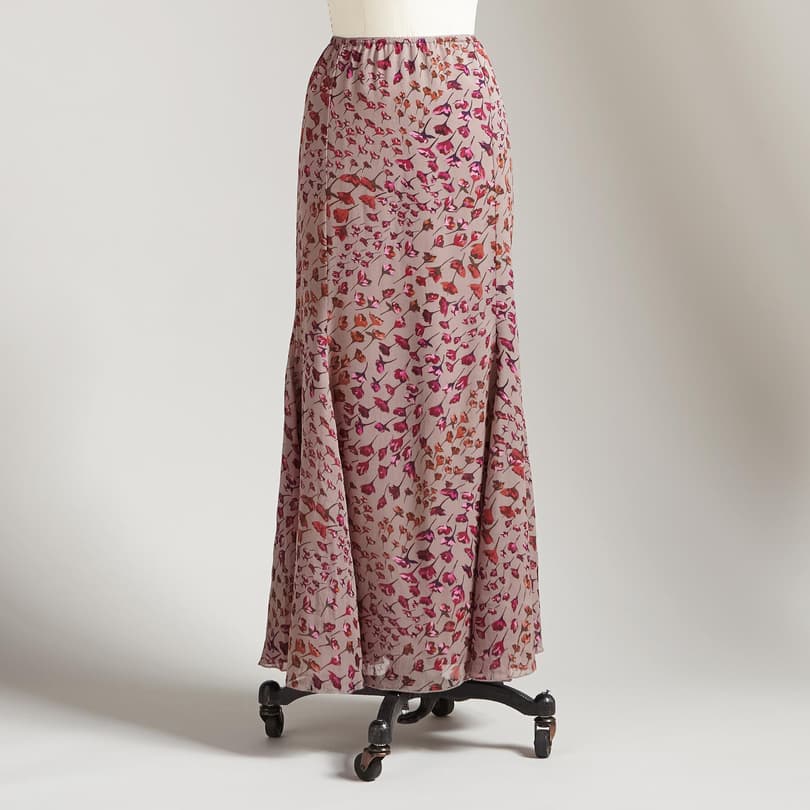 TRAILING BLOSSOMS SKIRT view 1 GRY FLORAL