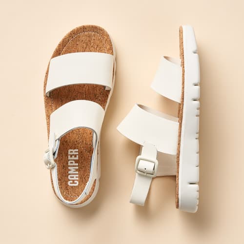Oruga Across Sandals View 2White