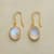 MOONSTONE IN THE MIDDLE EARRINGS view 1