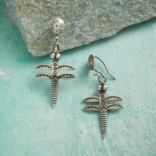 STERLING DRAGONFLY EARRINGS view 1