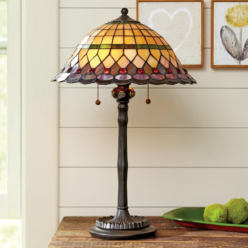 TIFFANY STYLE PARASOL TABLE LAMP view 1