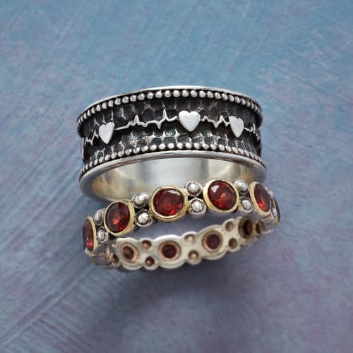BEATING HEARTS STACKING RINGS view 1