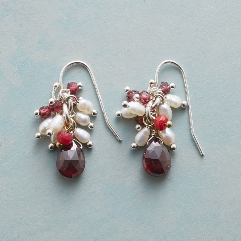 RED ON WHITE EARRINGS view 1