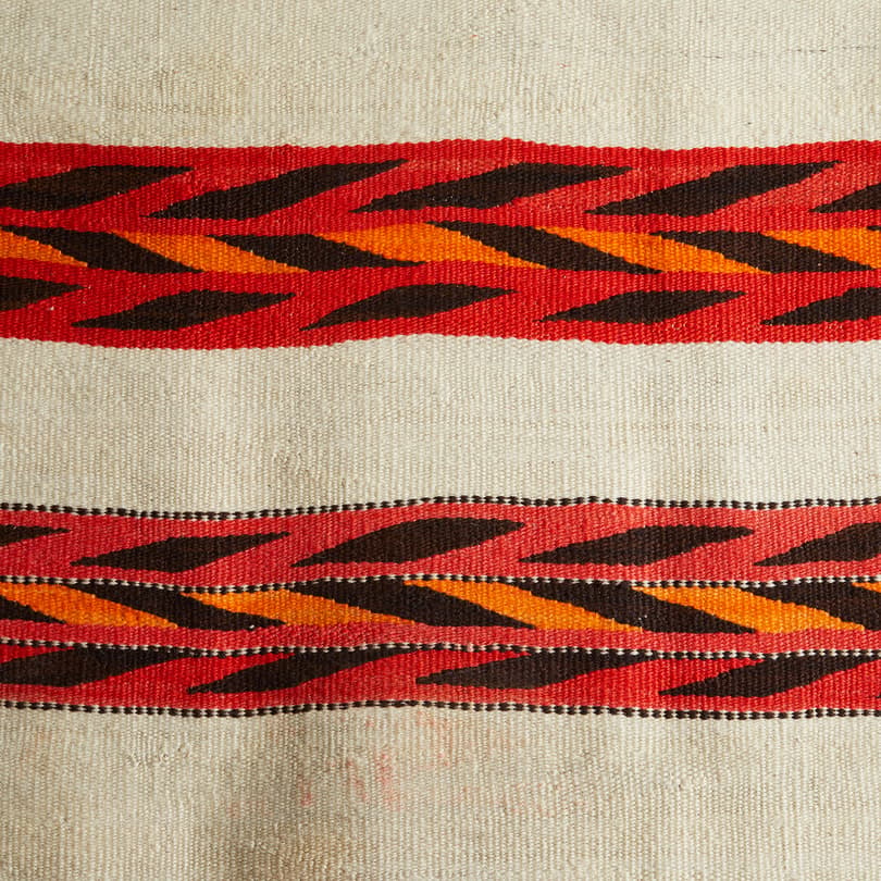 1880s Navajo Wearing Blanket Weaving View 2