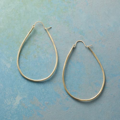 Golden Pear Hoops View 1