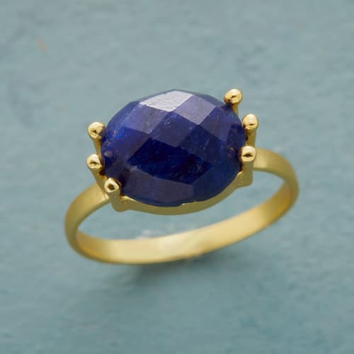 Sapphire Rose Ring View 1