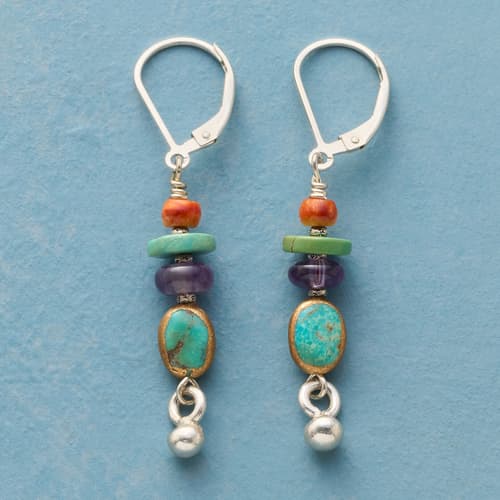 Turquoise Freefall Earrings View 1