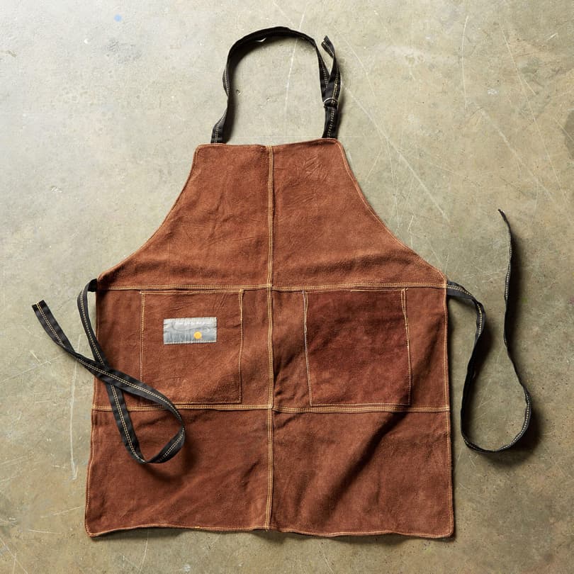 SUEDE GRILL APRON view 1