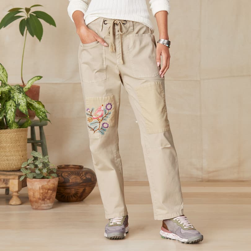Ariel Embroidered Pant, Petite View 3