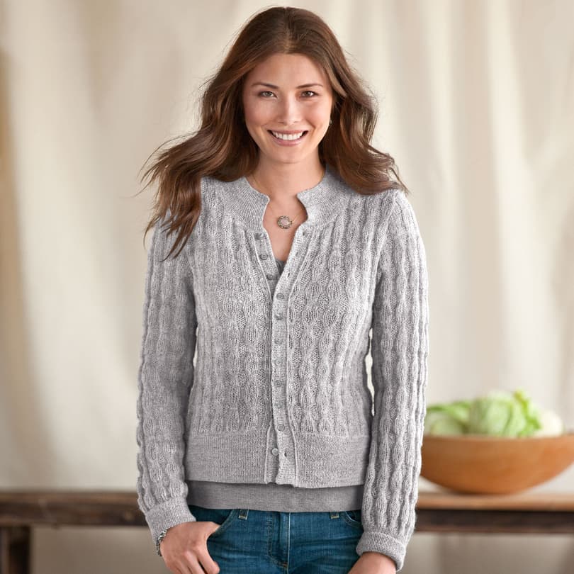 IN THE MIST CARDIGAN view 1 SILVER GRY
