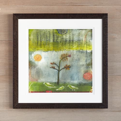 BIRDS &AMP; FOG ENCOURAGING YOUNG TREE PRINT view 