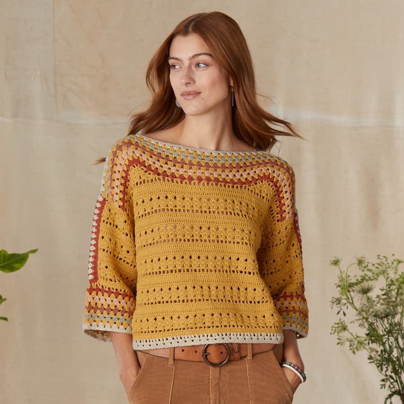 Marigold Crochet Sweater View 1