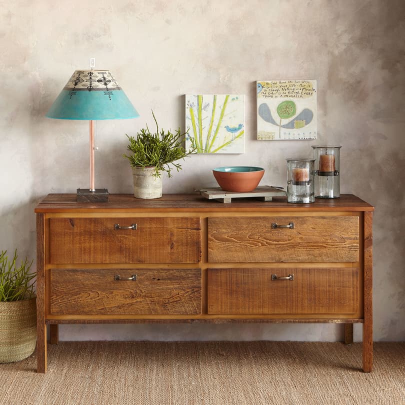 ANTIQUED PINE PROVENCE LOW DRESSER view 1
