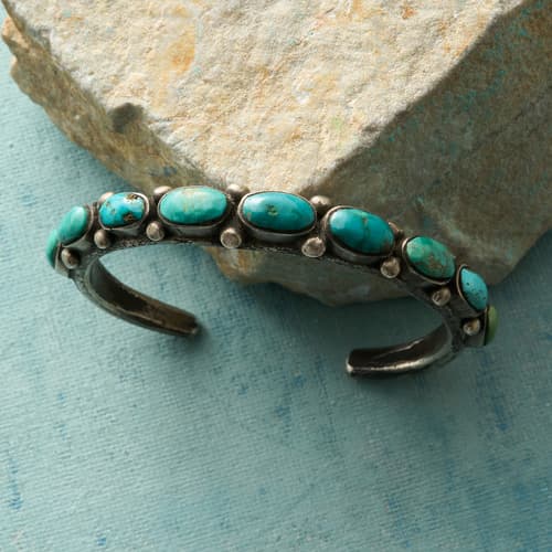 Turquoise Infinity Cuff View 1