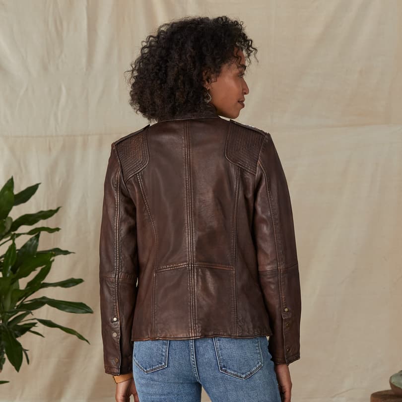 Angela Leather Jacket - Petites View 7