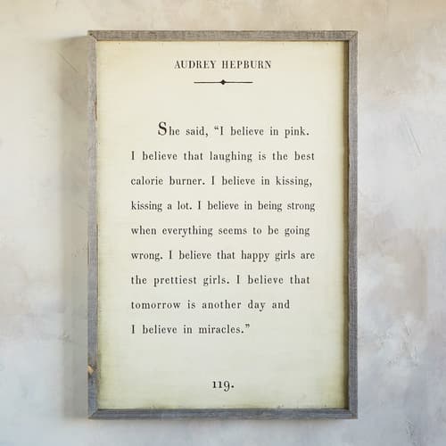 WORDS OF WISDOM PRINT BY AUDREY HEPBURN view 1