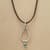 STERLING LEATHER CHARMHOLDER NECKLACE view 2
