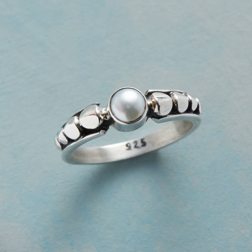 PEARL IN A POD RING view 1