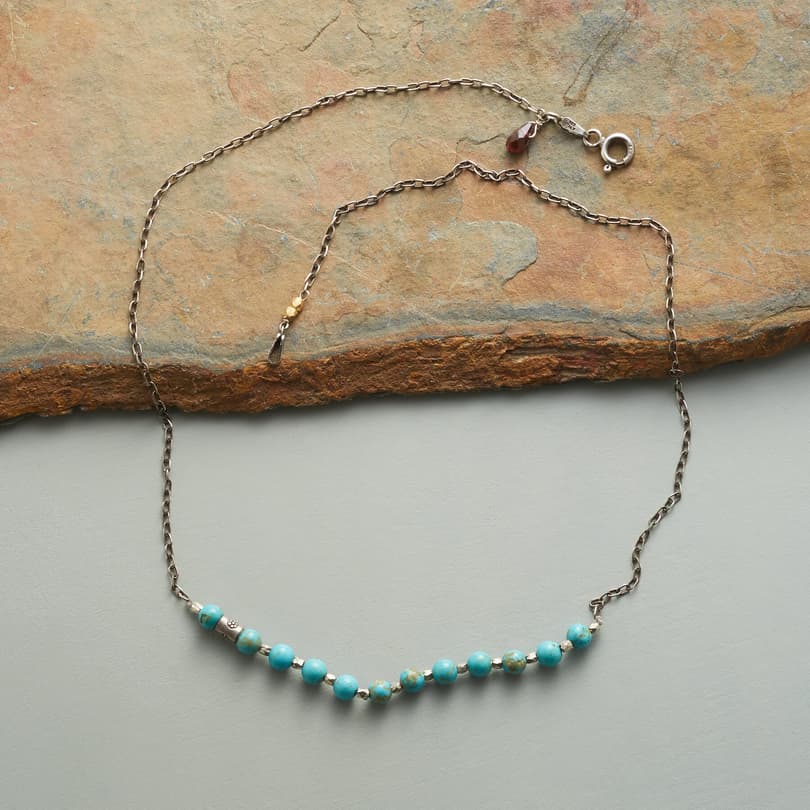 HIDDEN FLOWER TURQUOISE NECKLACE view 1