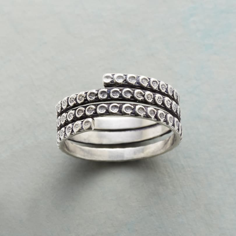 DOTTED SPIRAL RING view 1