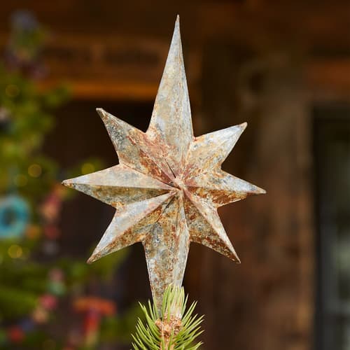 STAR OF WONDER ANTIQUED TREE TOPPER view 1
