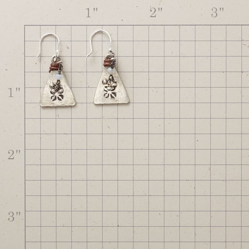 TIED TRIANGLE EARRINGS view 1