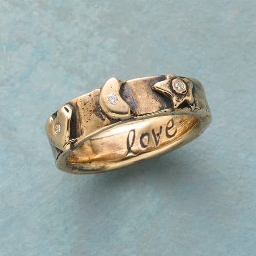 Yellow Gold Heavenly Love Ring View 1