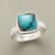 TURQUOISE SQUARED RING view 1