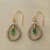 DRIPPING EMERALD EARRINGS view 1