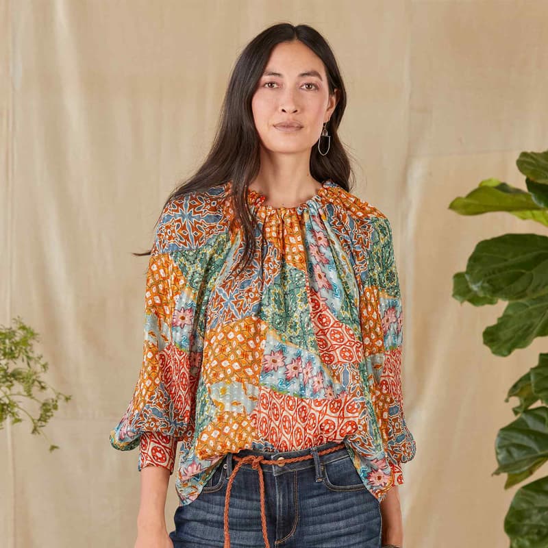 Marie Oliver Caprice Blouse View 6PATCHWORK