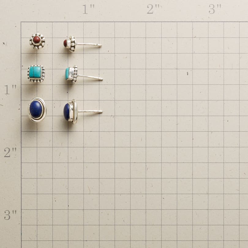 PRIMARY POSTS EARRING TRIO view 1