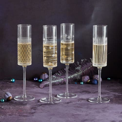 CHEERS CHAMPAGNE FLUTES, SET OF 4 view 1