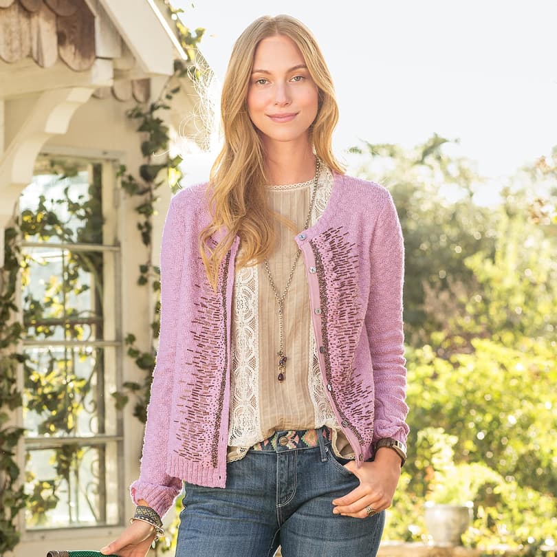 DAY TO NIGHT CARDIGAN view 1 LILAC