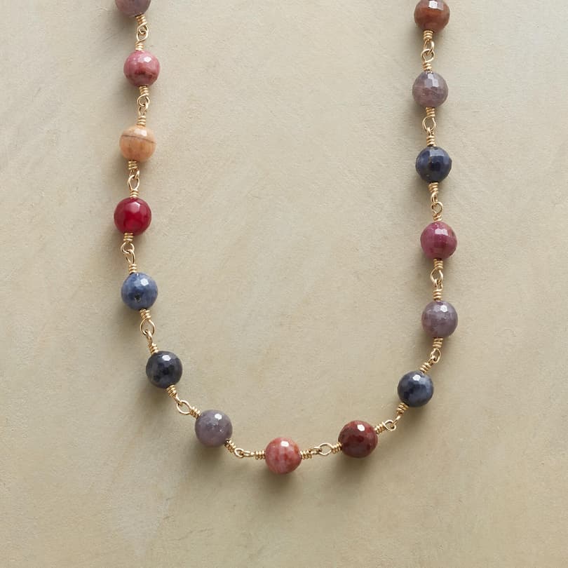 SAPPHIRES OF MANY COLORS NECKLACE view 1