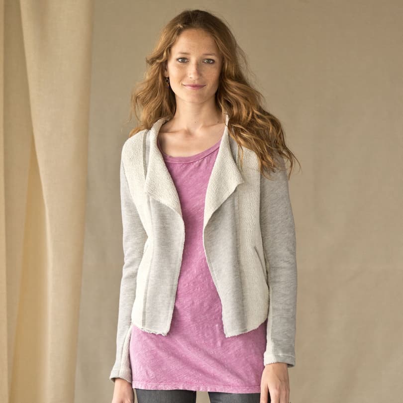 FRENCH TERRY JACKET view 1 GRAY