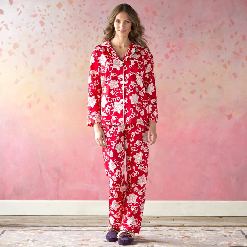 RUBY DYNASTY PAJAMAS view 1 RED