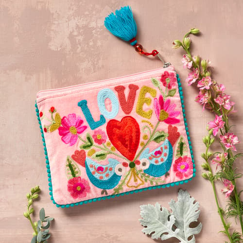 Sweet Amor Jewelry Pouch, Pink View 1