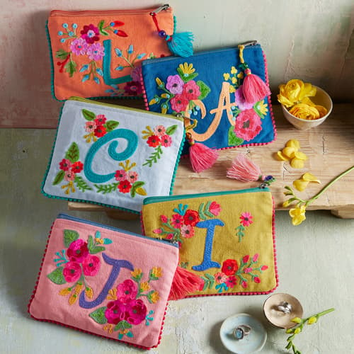 IN BLOOM PERSONALIZED POUCH view 1
