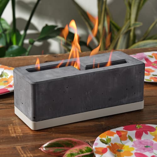 Personal Tabletop Fireplace - Rectangular View 1