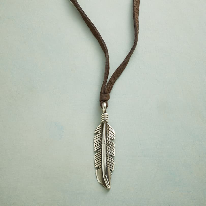 FEATHER PENDANT NECKLACE view 1