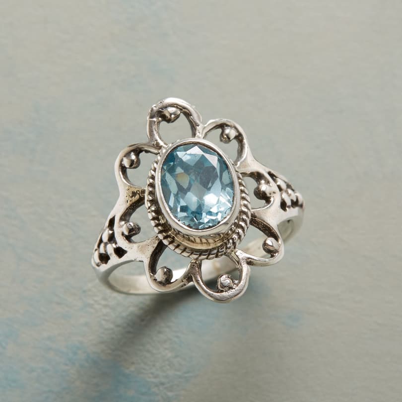 BLUE PEONY RING view 1