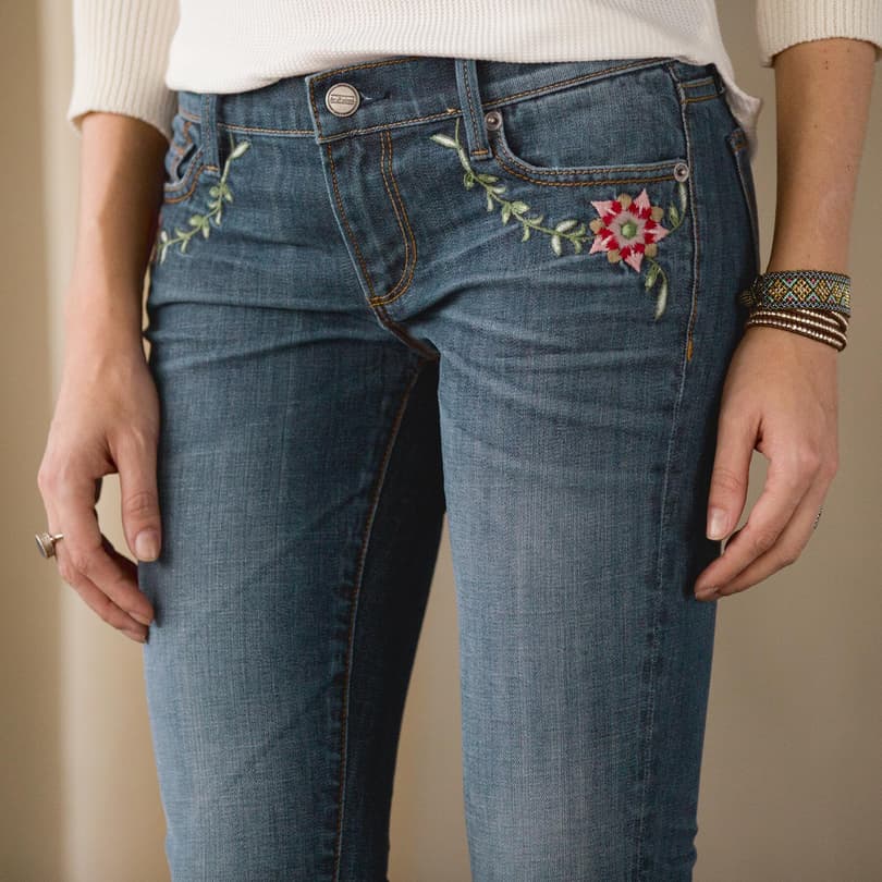Audrey Poinsettia Jeans By Driftwood view 3